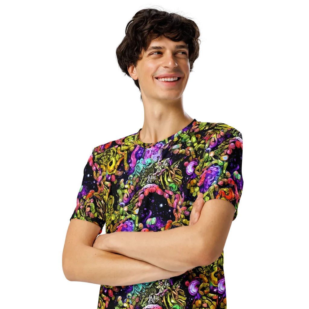 Stardust Riot on Men's Crew Neck T-Shirt — Left Front