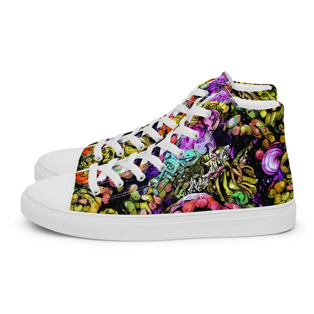 Stardust Riot on Men's High Top Canvas Shoes — Left