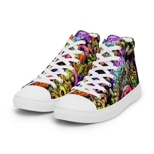 Stardust Riot on a Women's High Top Canvas Shoes