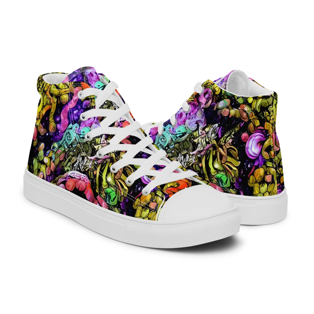 Stardust Riot on Women's High Top Canvas Shoes — Right