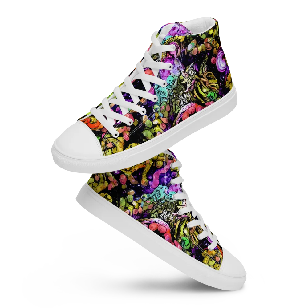 Stardust Riot on Women's High Top Canvas Shoes — Front