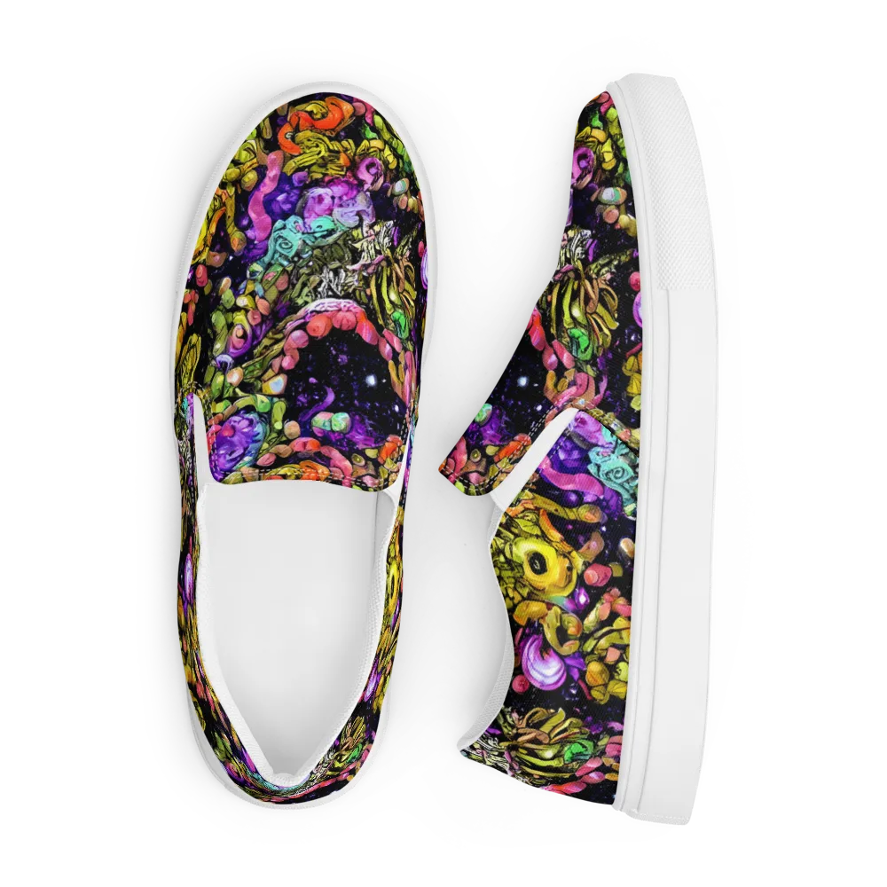 Stardust Riot on Men's Slip-On Canvas Shoes — Front
