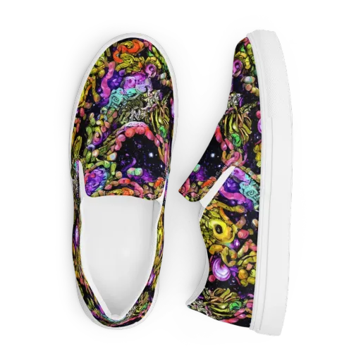 Stardust Riot on a Men's Slip-On Canvas Shoes