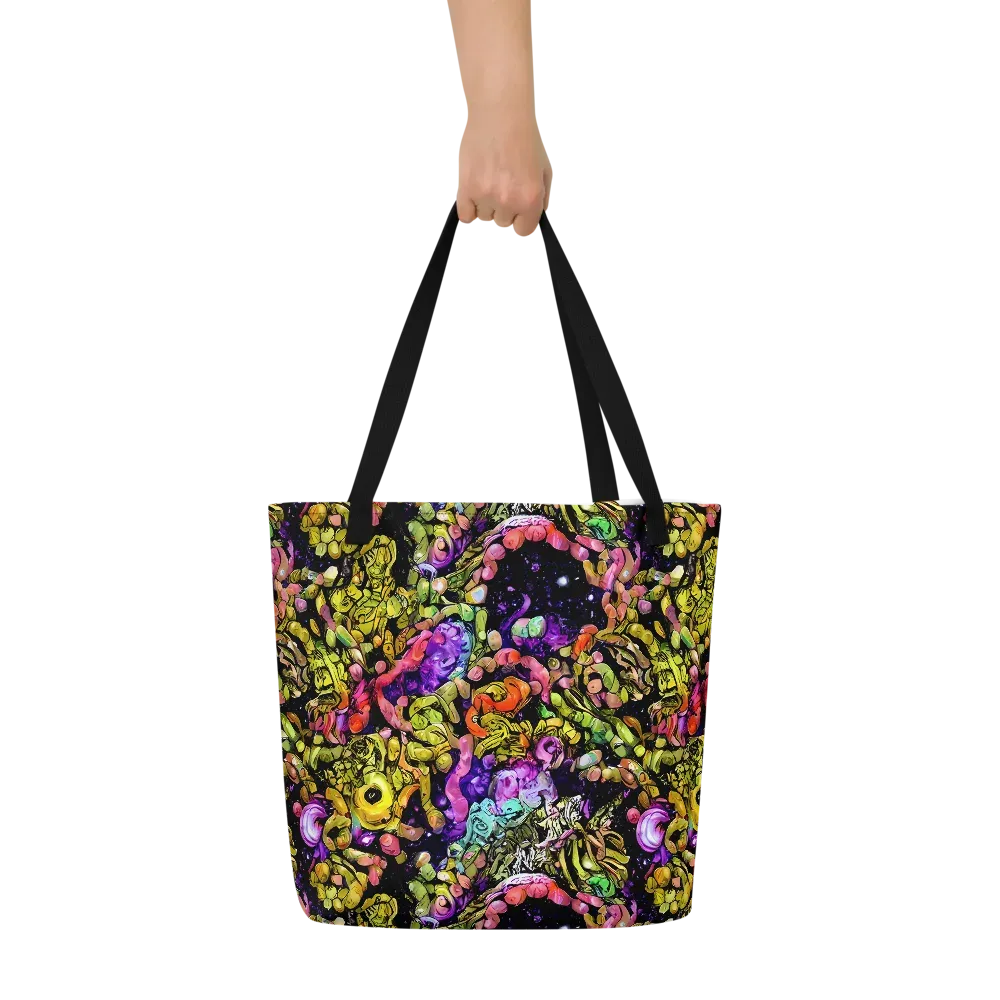 Stardust Riot on Large Tote Bag W/ Pocket — Front