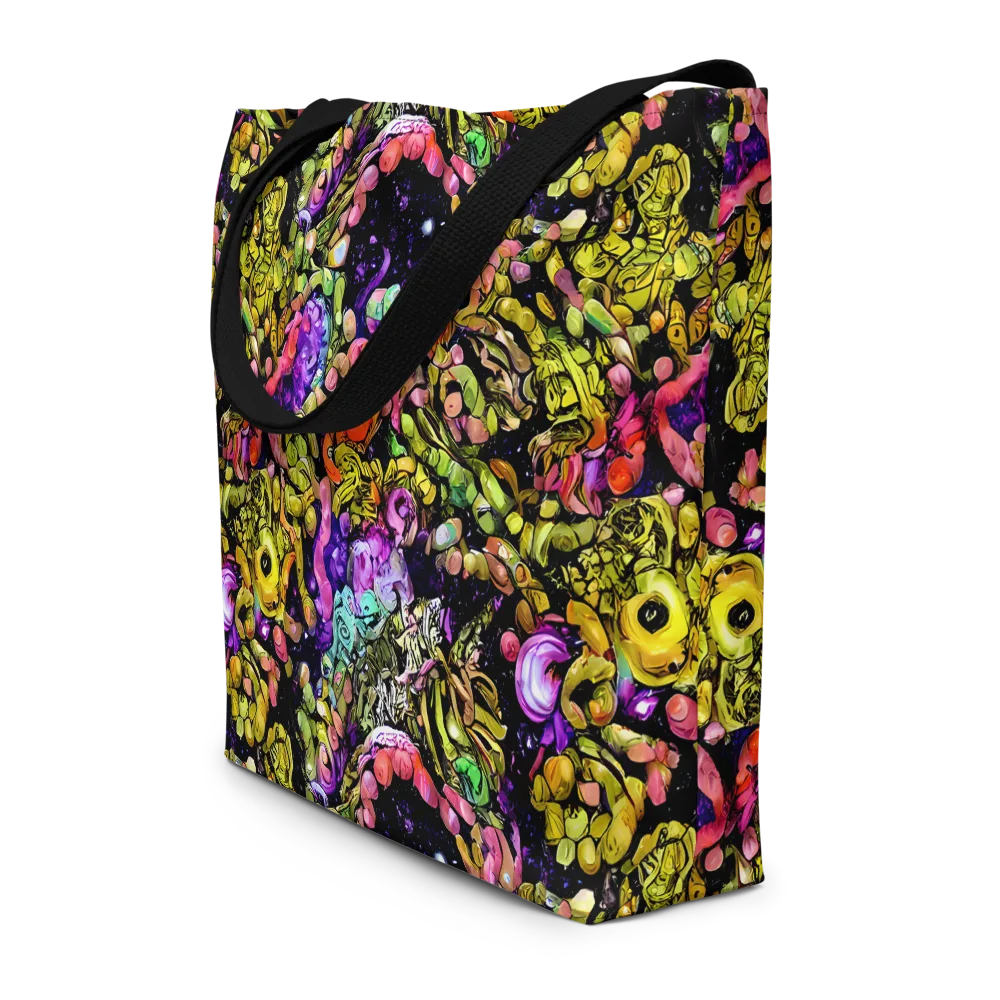 Stardust Riot on Large Tote Bag W/ Pocket — Front