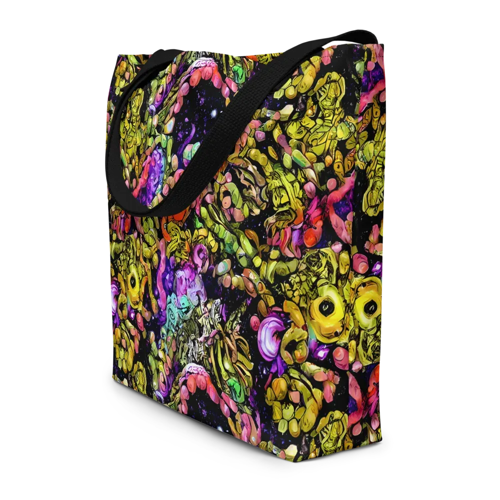 Stardust Riot on Large Tote Bag W/ Pocket — Front