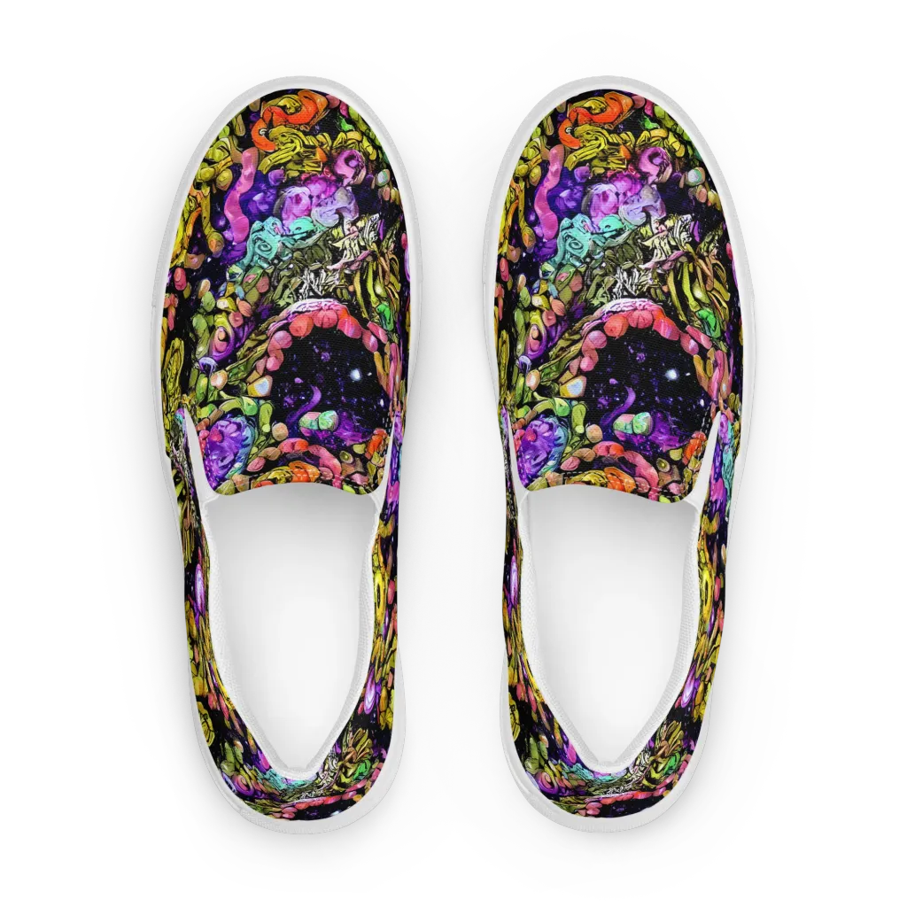 Stardust Riot on Women's Slip-On Canvas Shoes — Front