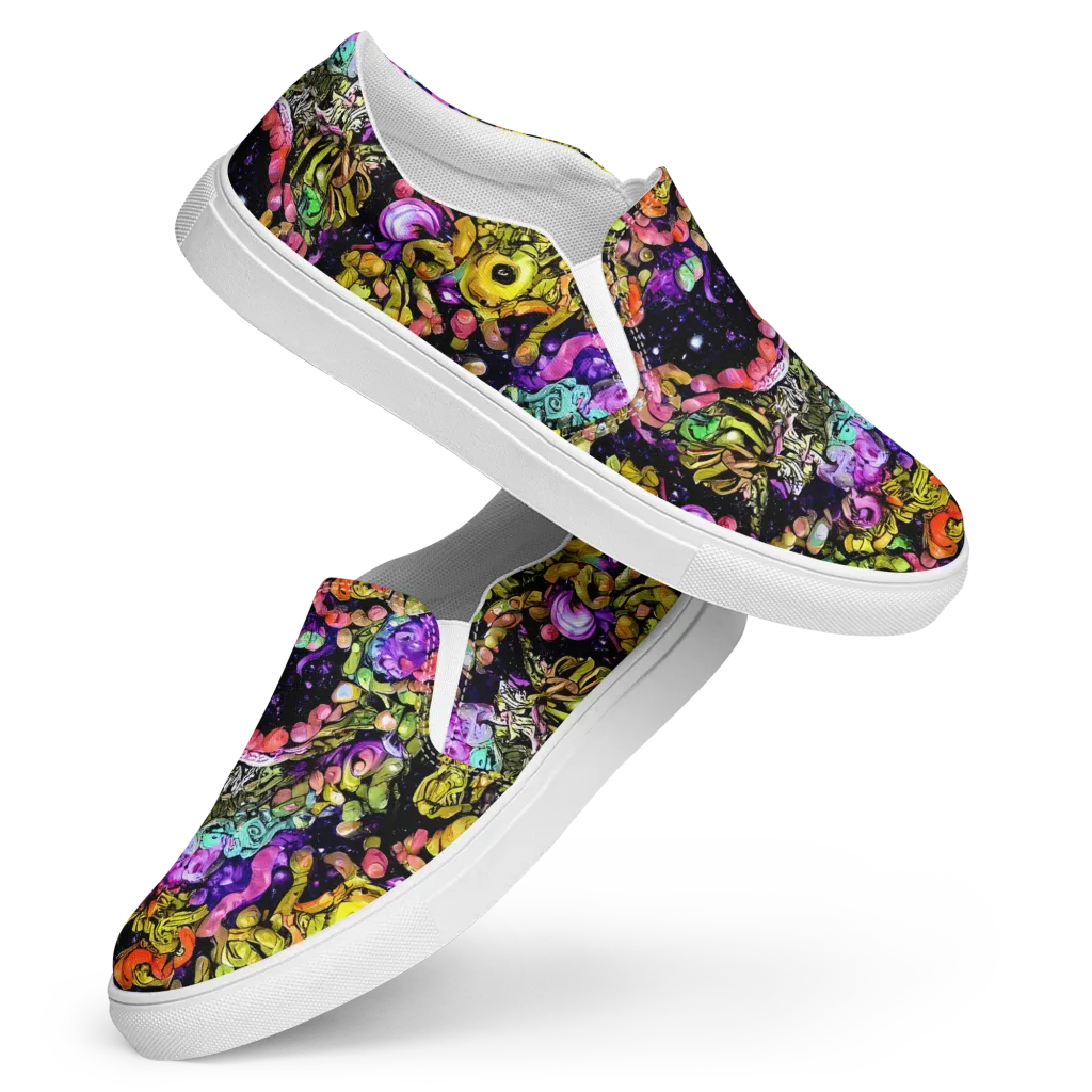 Stardust Riot on Women's Slip-On Canvas Shoes — Front