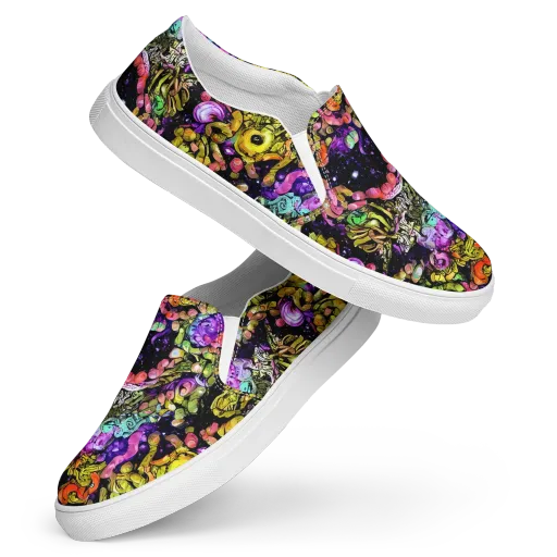 Stardust Riot on a Women's Slip-On Canvas Shoes
