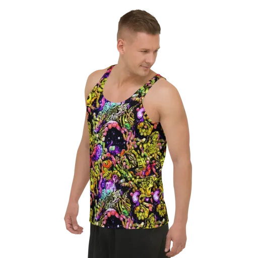 Stardust Riot on a Men's Tank Top