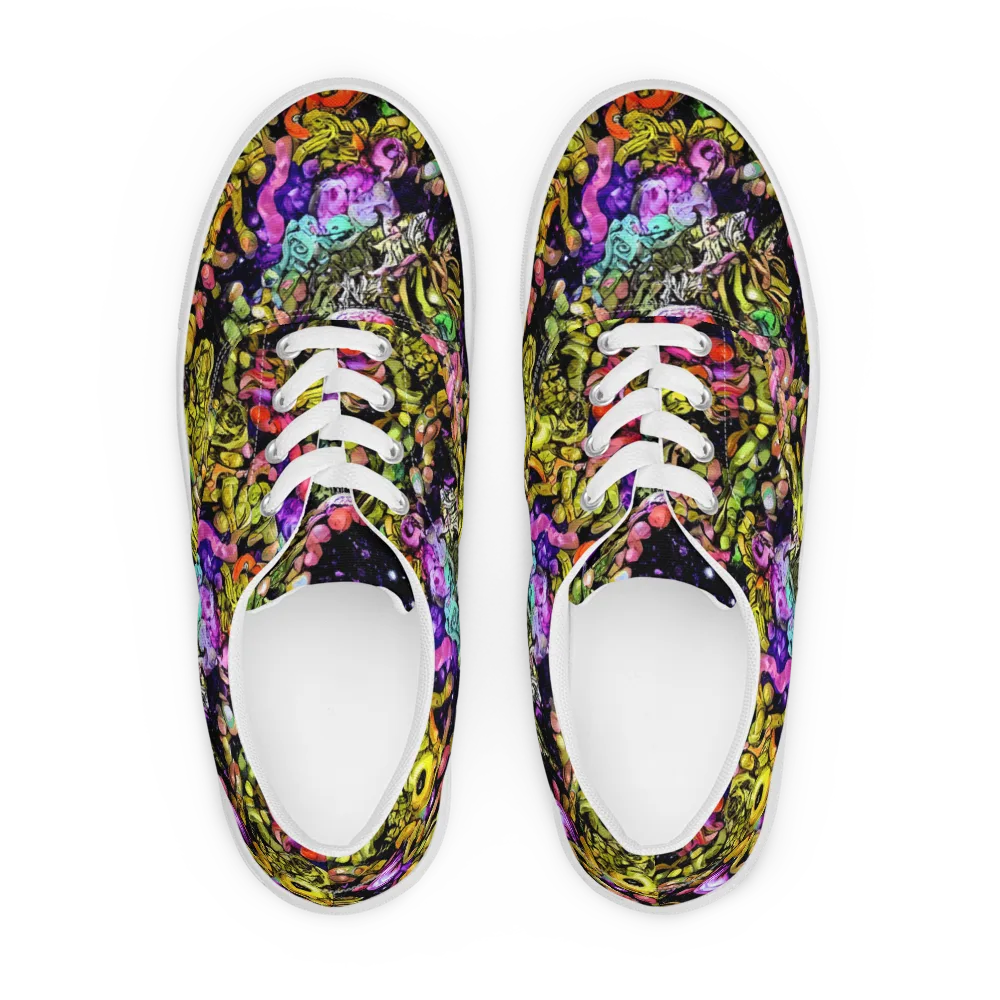 Stardust Riot on Men's Lace-Up Canvas Shoes — Front