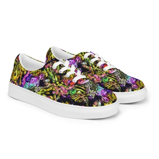 Stardust Riot on a Men's Lace-Up Canvas Shoes