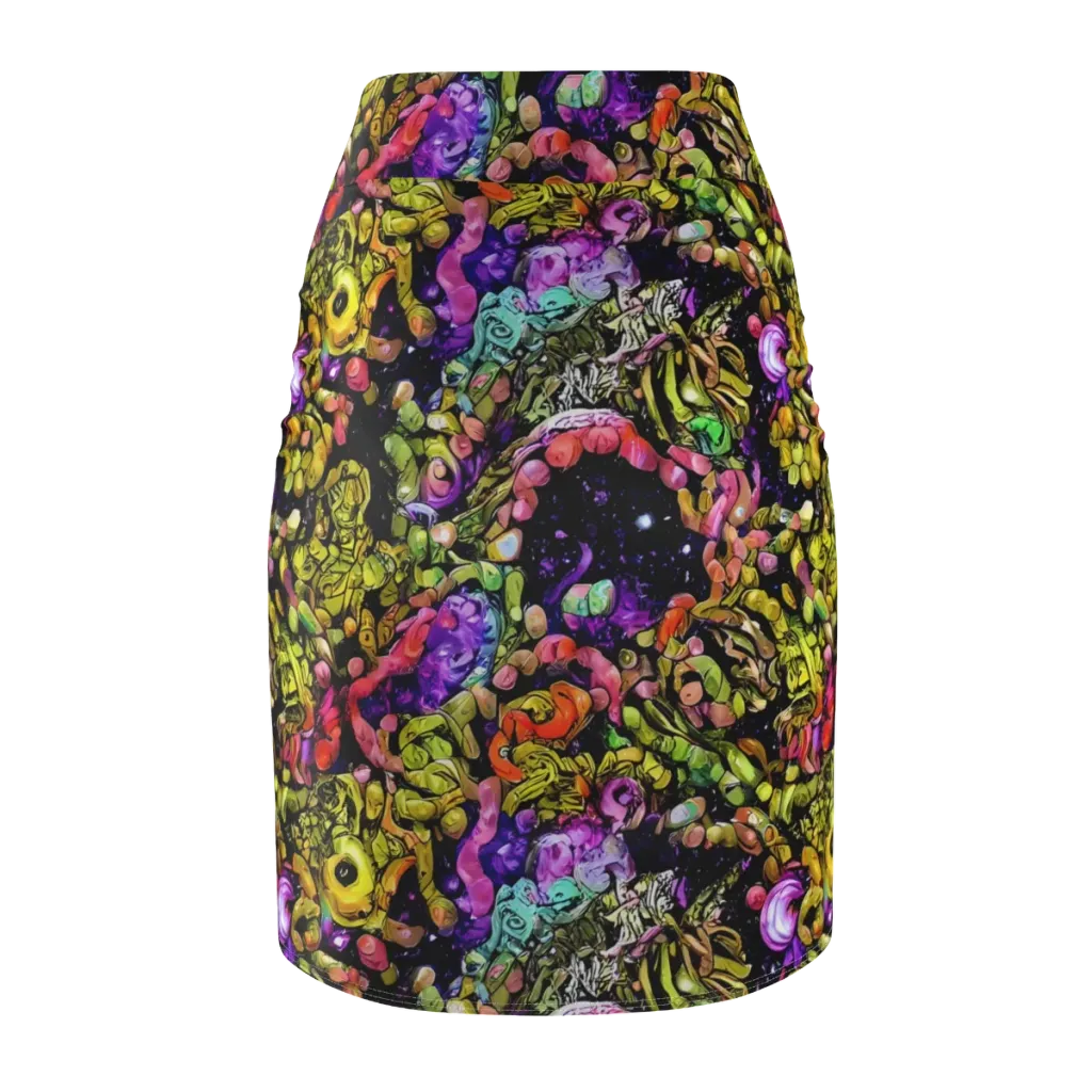 Stardust Riot on Pencil Skirt — Back