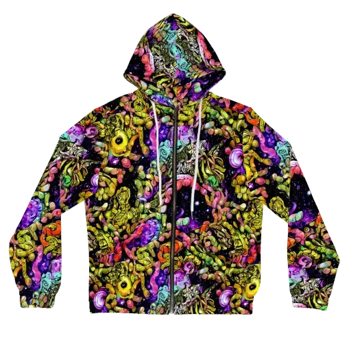 Stardust Riot on a Women's Full-Zip Hoodie
