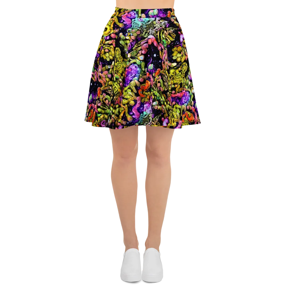 Stardust Riot on Skater Skirt — Front