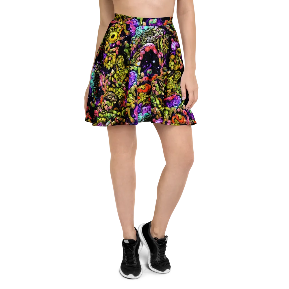 Stardust Riot on Skater Skirt — Front