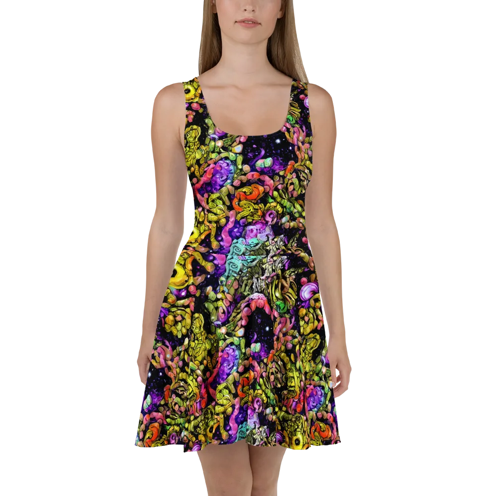 Stardust Riot on Skater Dress — Front