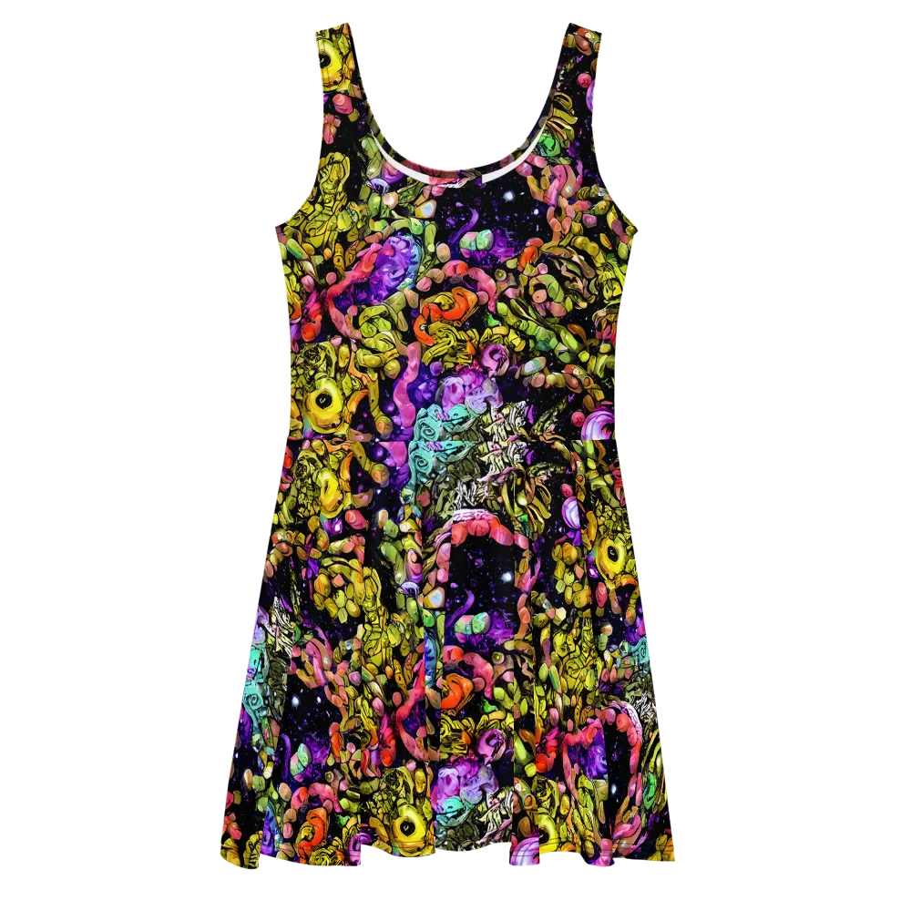 Stardust Riot on Skater Dress — Front