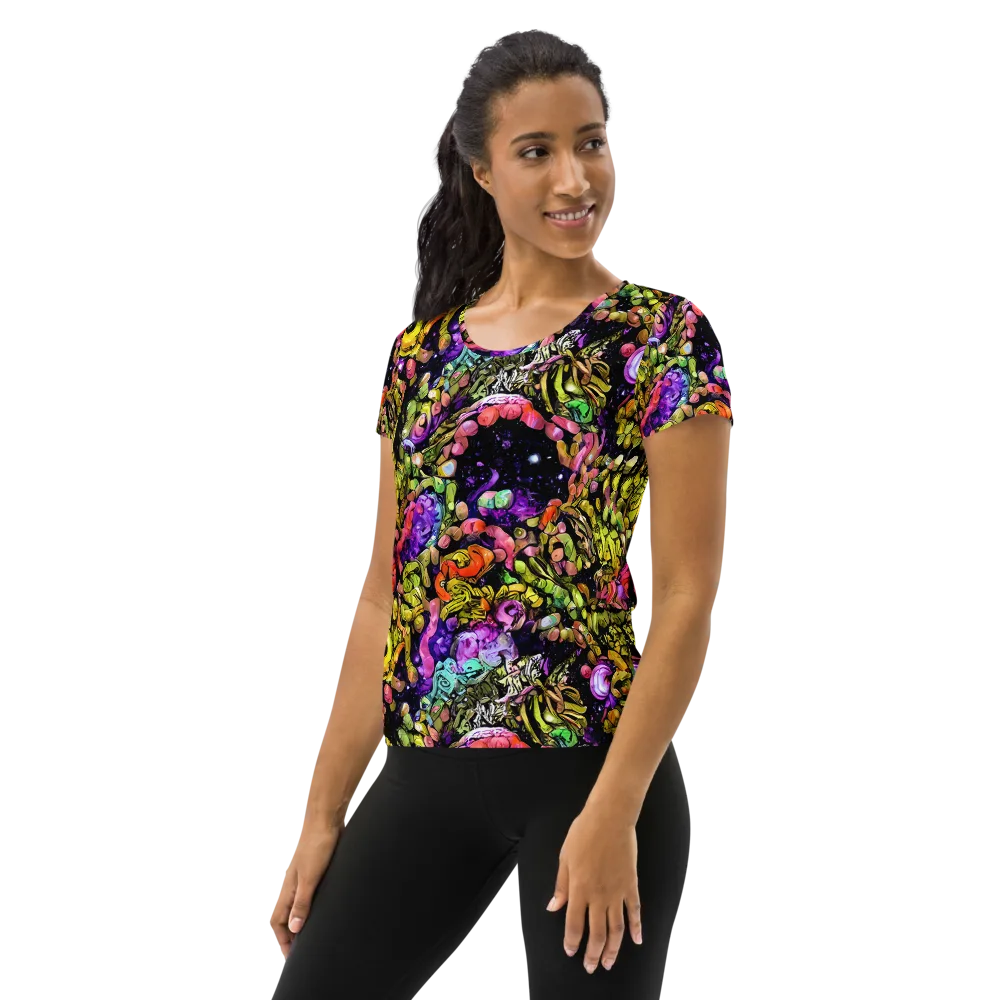 Stardust Riot on Women's Athletic T-Shirt — Left