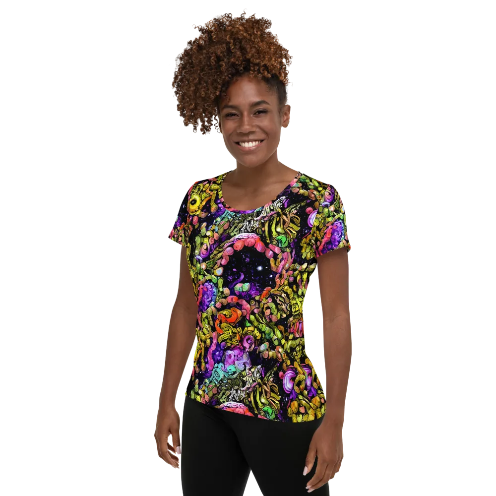 Stardust Riot on Women's Athletic T-Shirt — Left