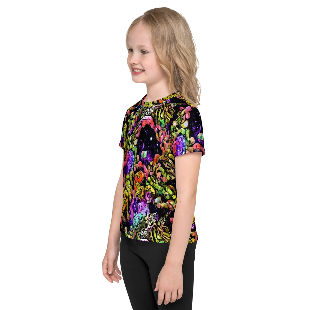 Stardust Riot on Kids Crew Neck T-Shirt — Left