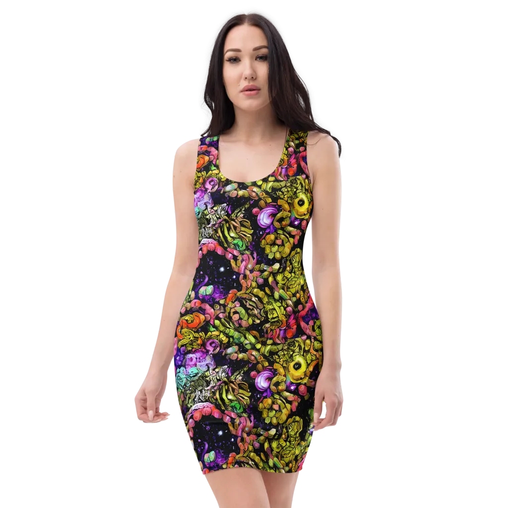 Stardust Riot on Bodycon Dress — Front