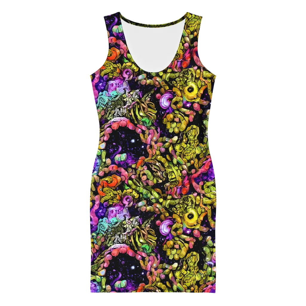 Stardust Riot on Bodycon Dress — Front