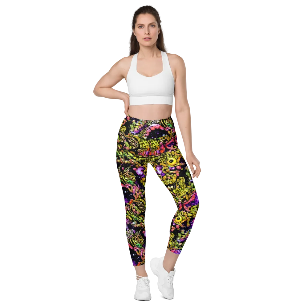 Stardust Riot on Leggings with Pockets — Front