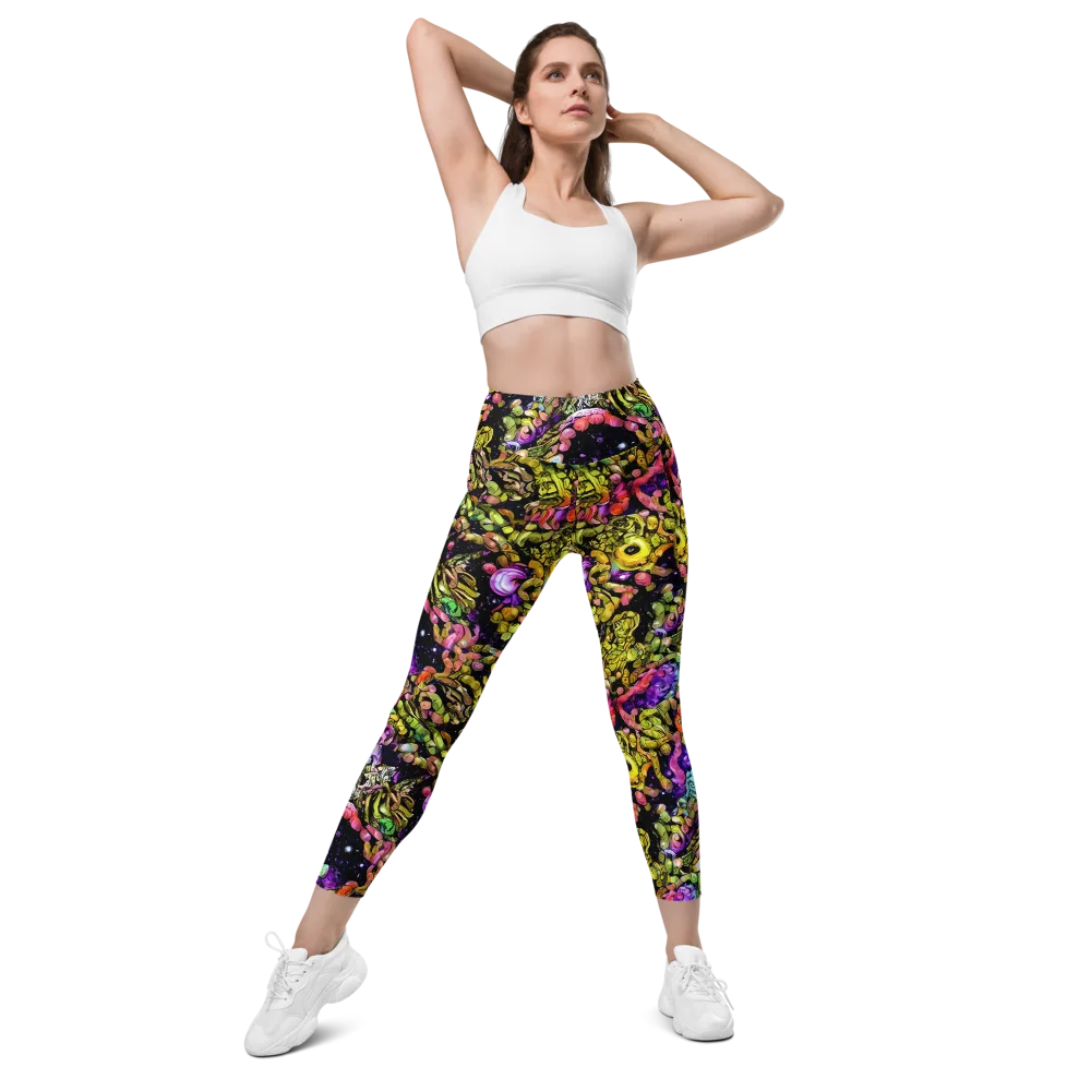 Stardust Riot on Leggings with Pockets — Front