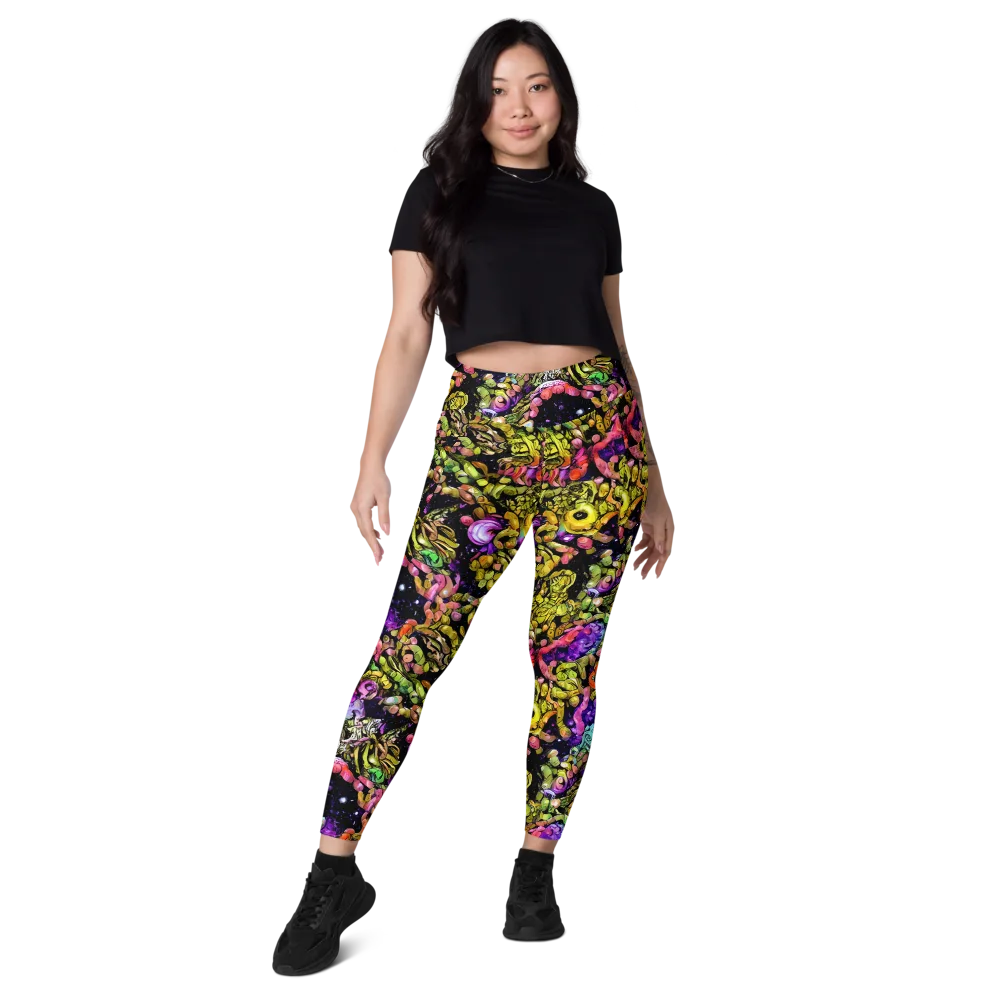 Stardust Riot on Leggings with Pockets — Front