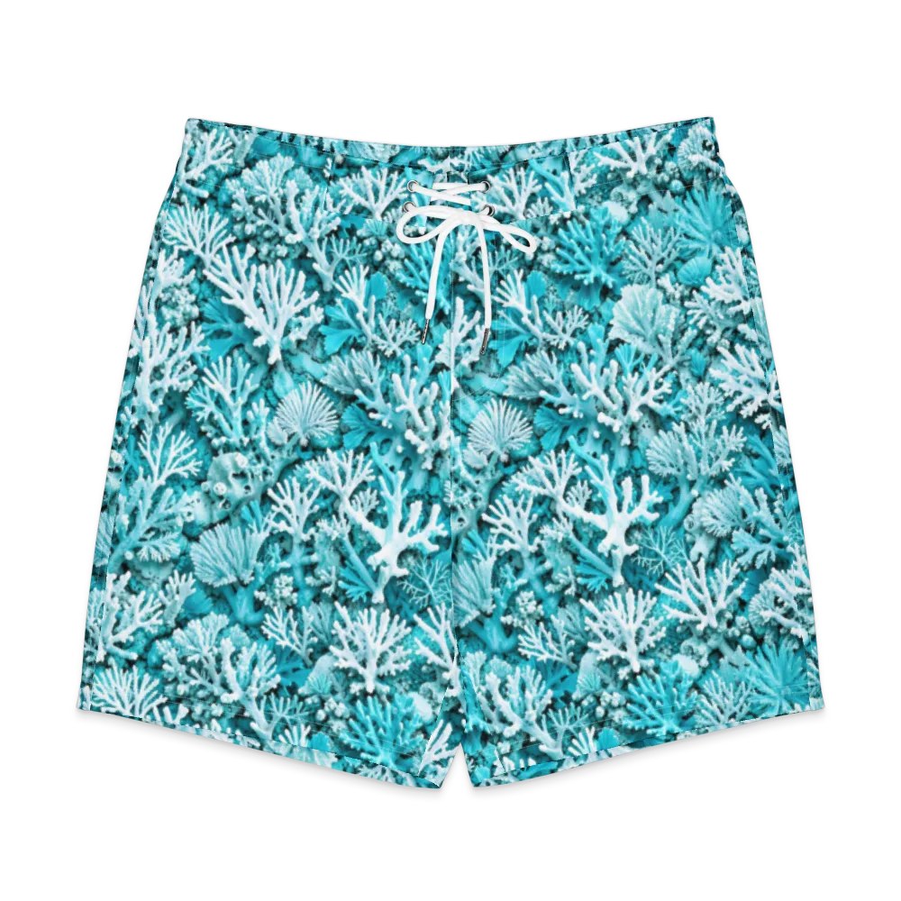 Aqua Garden on Men's Board Shorts — Front