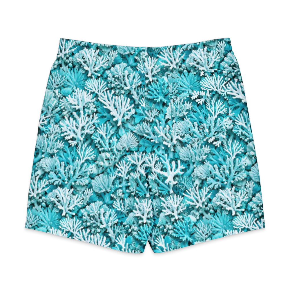 Aqua Garden on Men's Board Shorts — Back