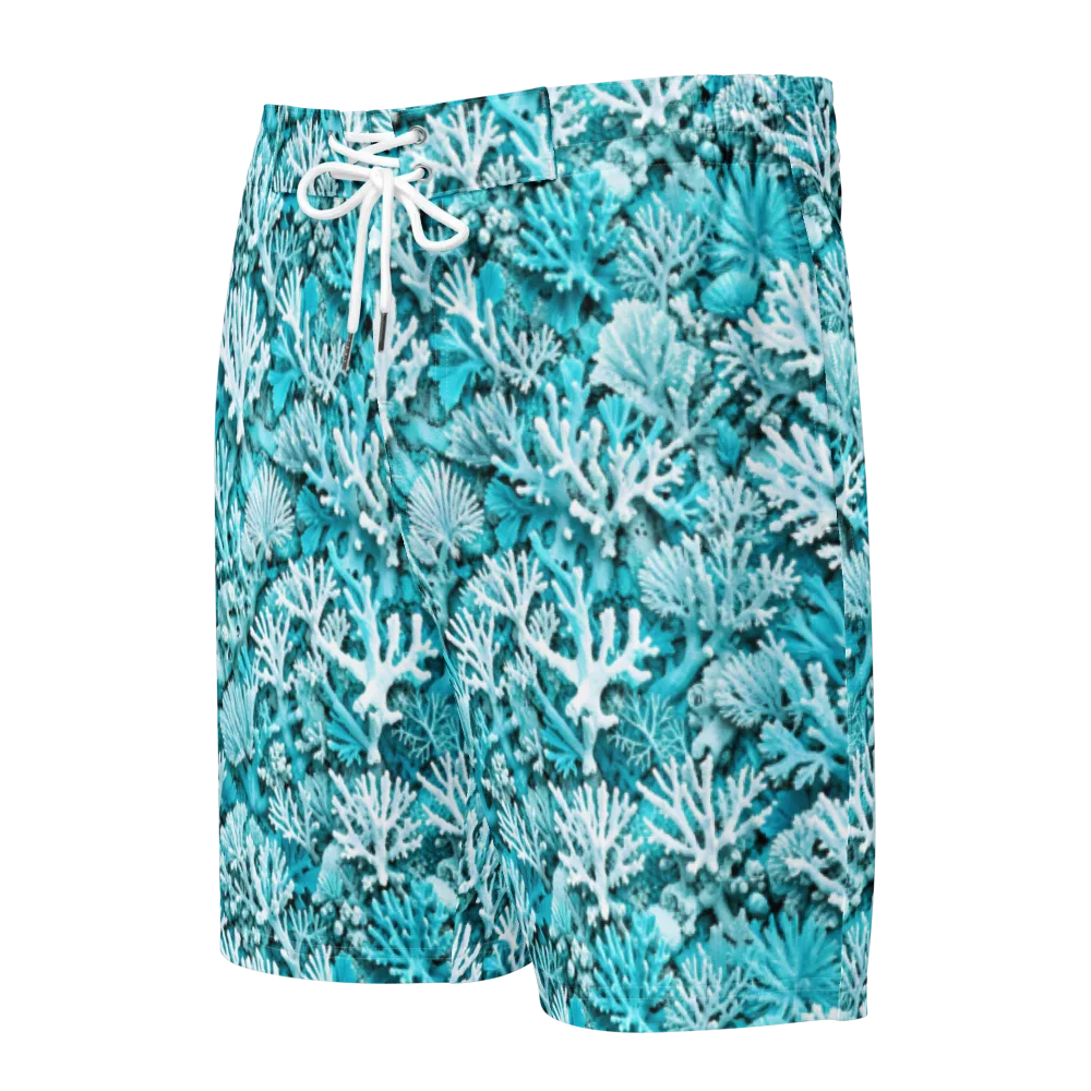 Aqua Garden on Men's Board Shorts — Front