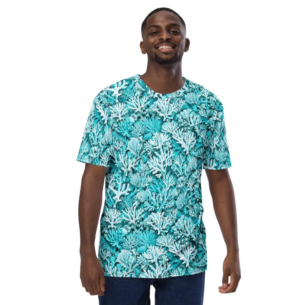 Aqua Garden on Men's Crew Neck T-Shirt — Front