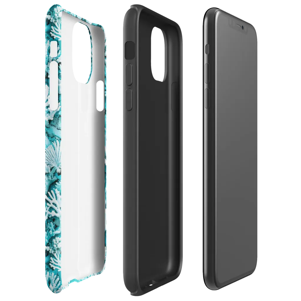 Aqua Garden on Tough Case for iPhone® — Right