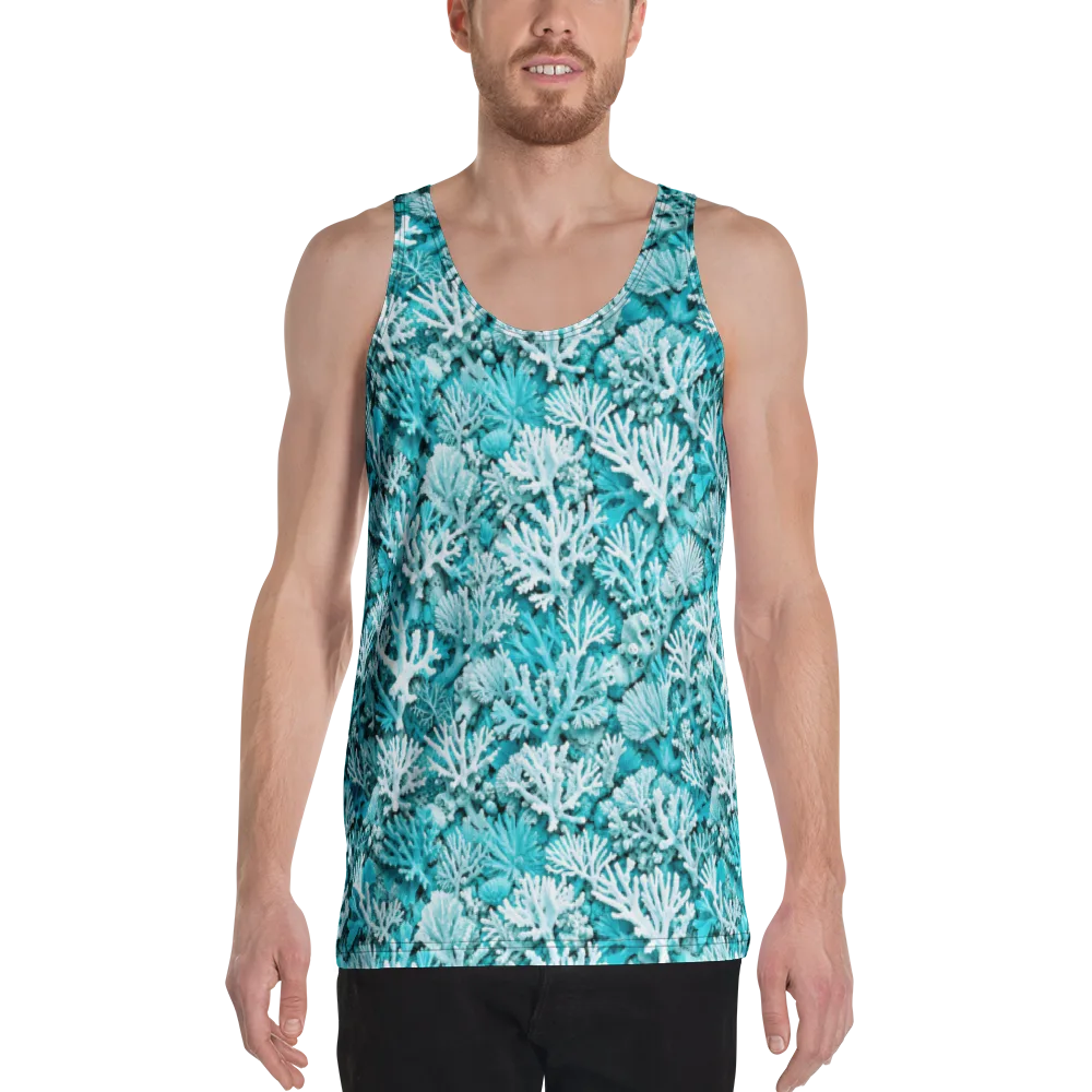 Aqua Garden on Men's Tank Top — Front