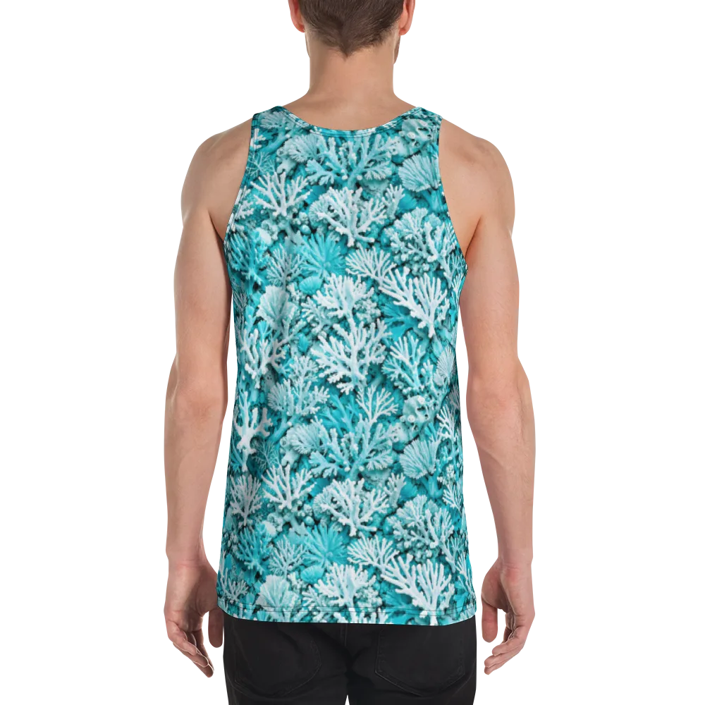 Aqua Garden on Men's Tank Top — Back