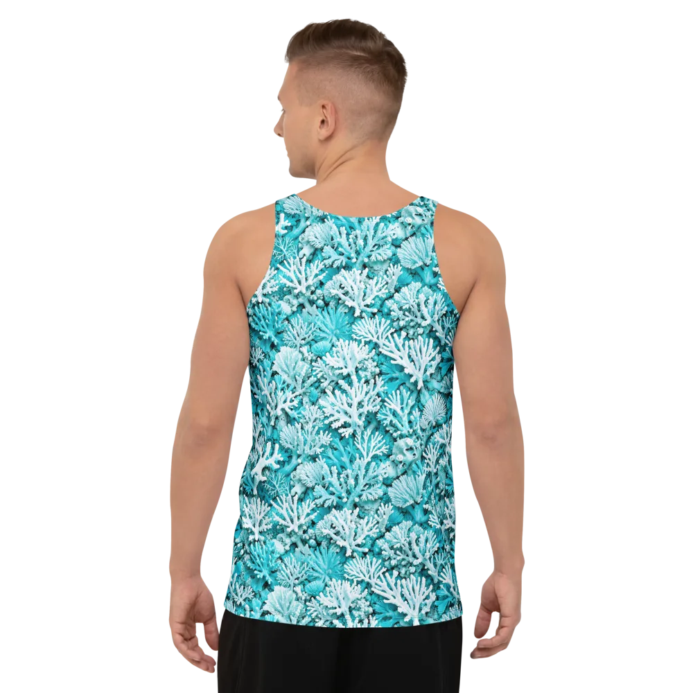 Aqua Garden on Men's Tank Top — Back