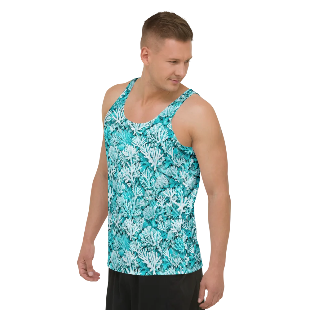 Aqua Garden on Men's Tank Top — Left Front