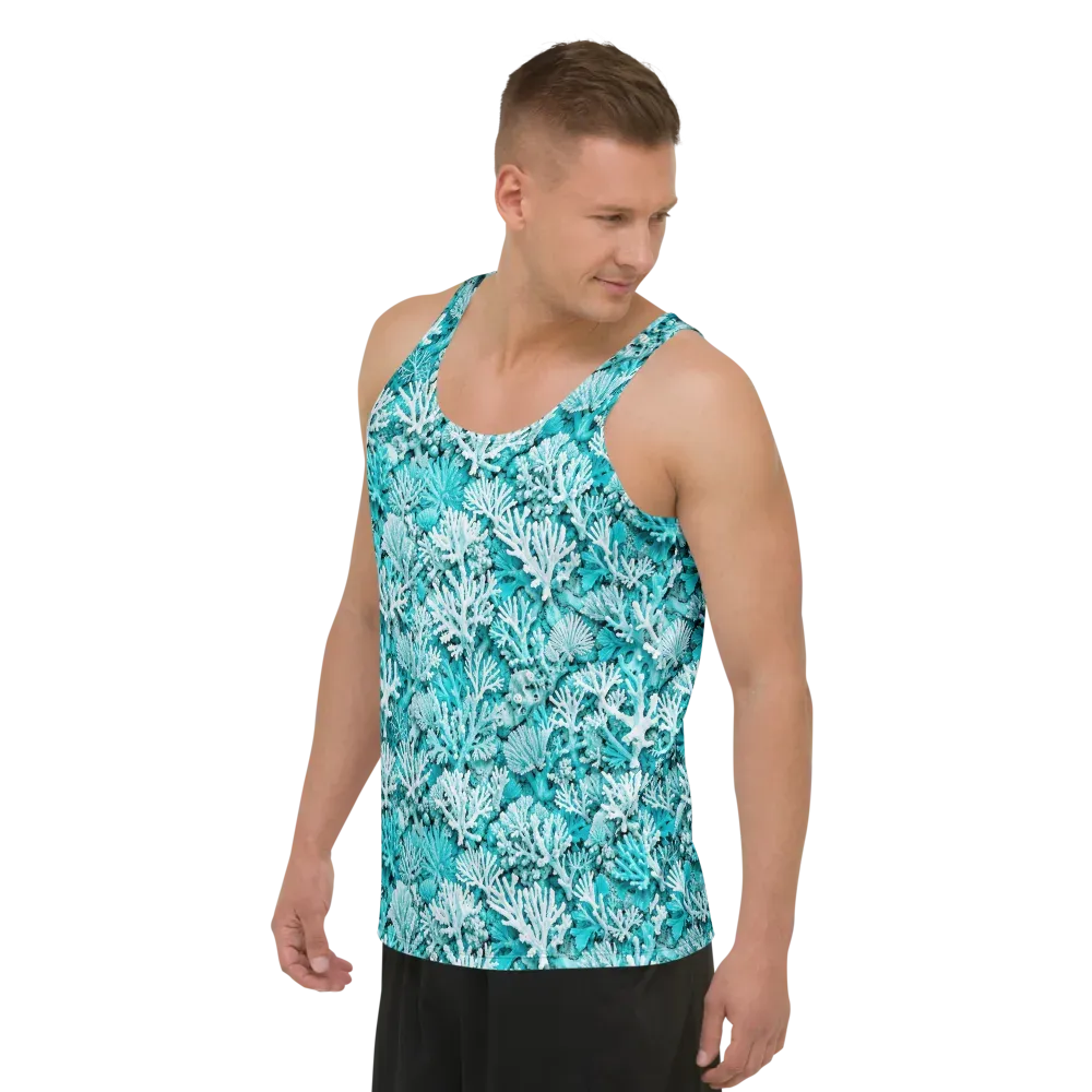 Aqua Garden on Men's Tank Top — Left Front