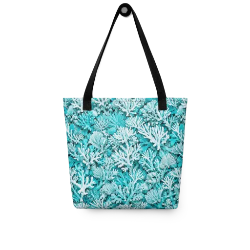 Aqua Garden on a Tote Bag