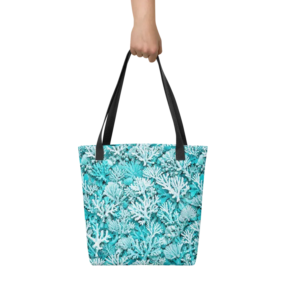 Aqua Garden on Tote Bag — Front