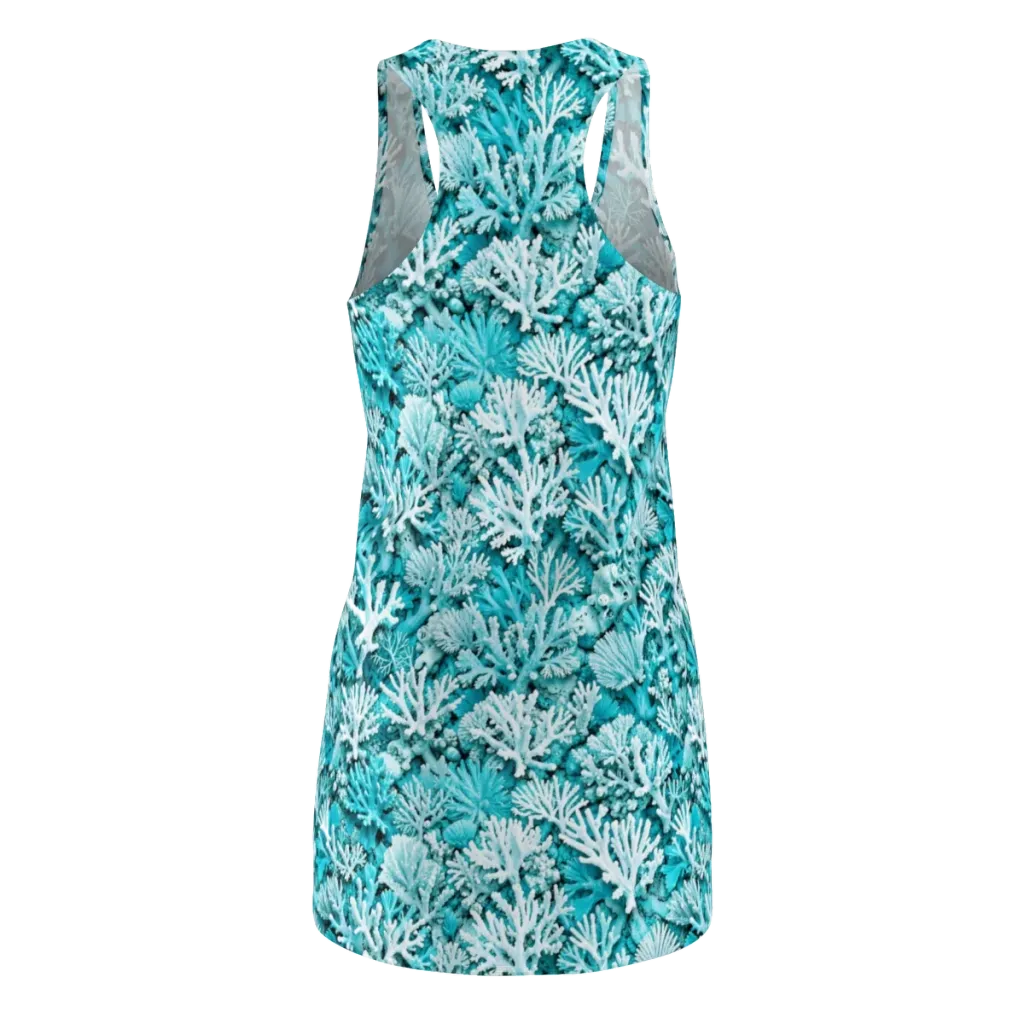 Aqua Garden on Racerback Dress — Back