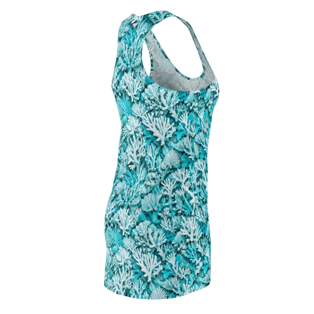 Aqua Garden on Racerback Dress — Back Side