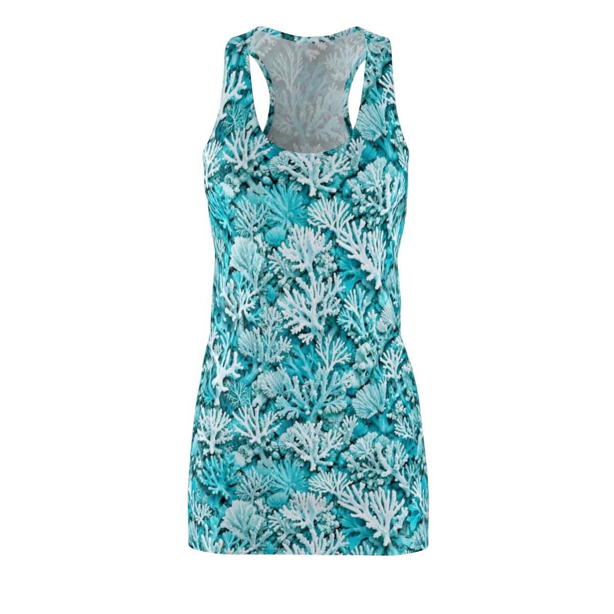 Aqua Garden on Racerback Dress — Front