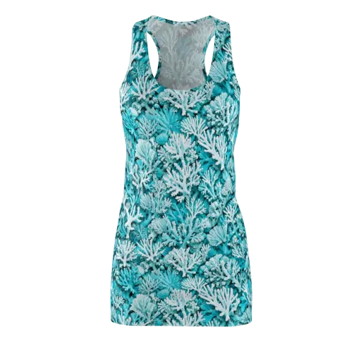 Aqua Garden on a Racerback Dress