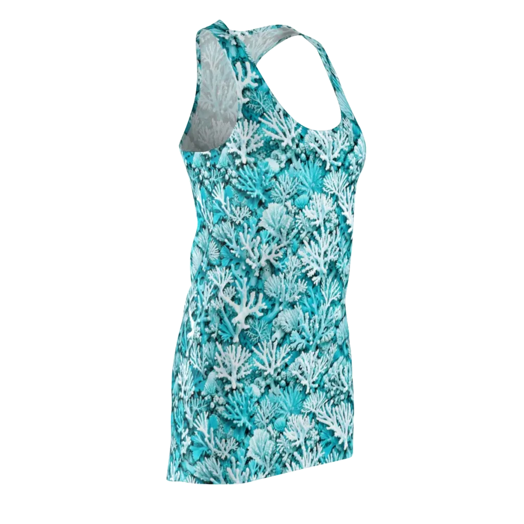 Aqua Garden on Racerback Dress — Front Side