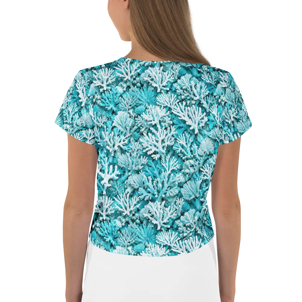 Aqua Garden on Crop Tee — Back