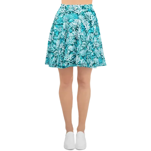 Aqua Garden on a Skater Skirt