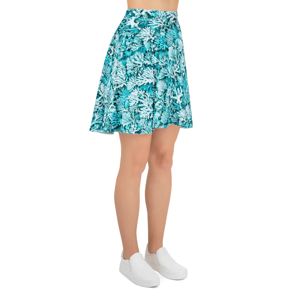 Aqua Garden on Skater Skirt — Right